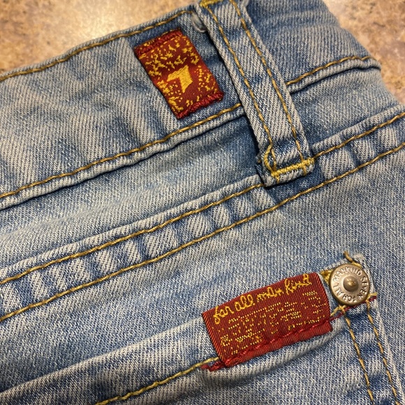 7 For All Mankind Blue Jean Denim Skirt Kids Girls Size 7 - Picture 6 of 14